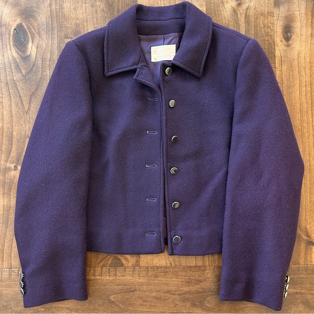 Vintage Pendleton 100% Wool Purple Blazer